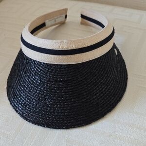 Helen Kaminski Black and Cream Women's Visor